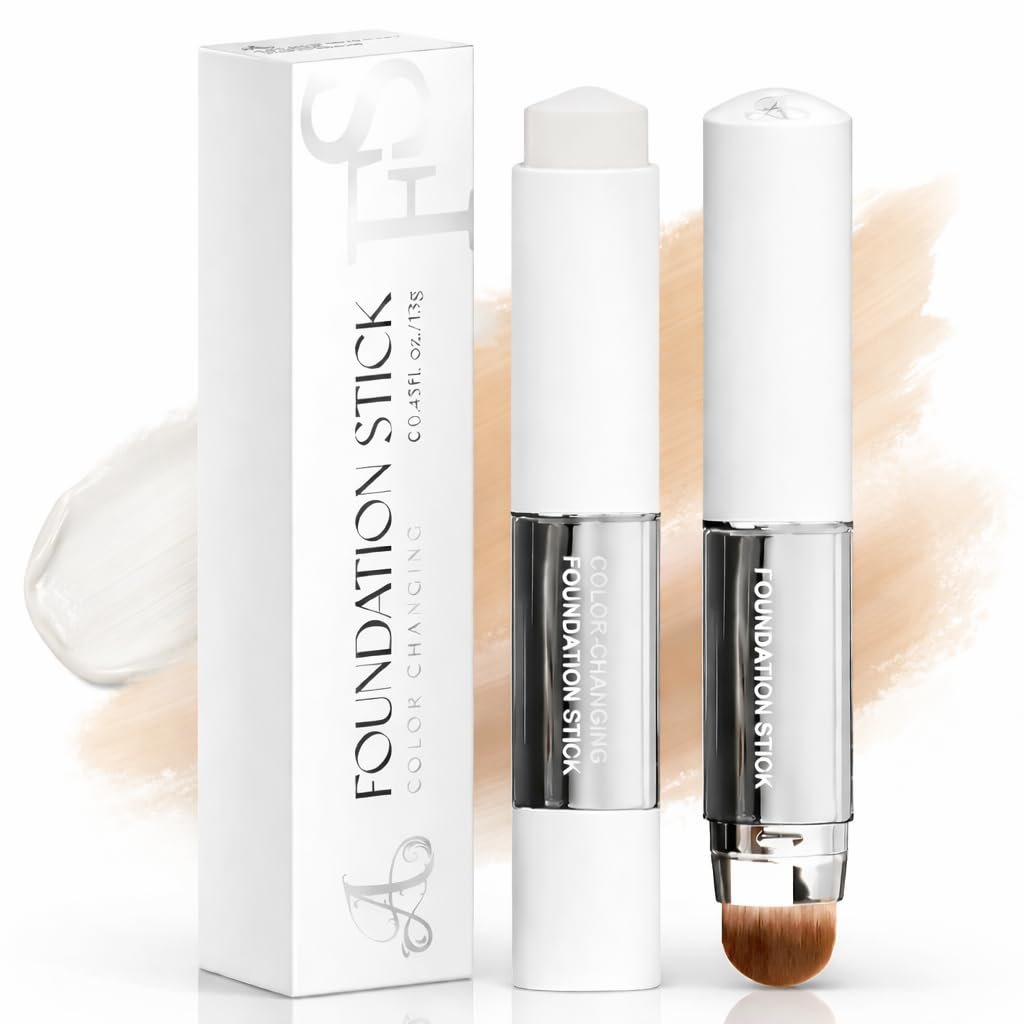 DAISYTREE Korean Color Changing Foundation Stick - 3-in-1 Primer, Foundation & Concealer, Medium to Full Coverage, Self-Adjusting Skin Tone, Natural Finish - görsel 1