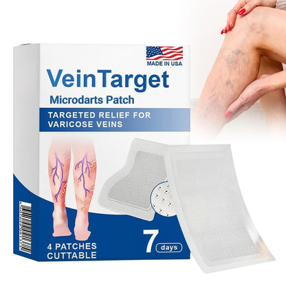 VeinTarget Microdarts Patch – Professional Varicose Veins Treatment for Legs, Natural Ingredients, All Skin Types (1 Pack) Avelisse
