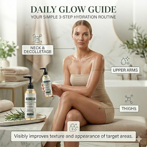 Elycura Collagen Lifting Body Oil – Hydrating & Firming Body Oil for Smoother, Younger-Looking Skin | Lightweight, Non-Greasy | 3.38 Fl Oz Avelisse