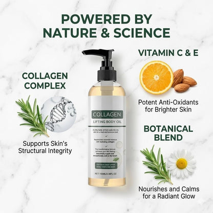 Elycura Collagen Lifting Body Oil – Hydrating & Firming Body Oil for Smoother, Younger-Looking Skin | Lightweight, Non-Greasy | 3.38 Fl Oz Avelisse