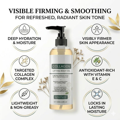Elycura Collagen Lifting Body Oil – Hydrating & Firming Body Oil for Smoother, Younger-Looking Skin | Lightweight, Non-Greasy | 3.38 Fl Oz Avelisse