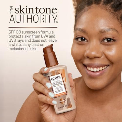 AMBI Even & Clear Facial Moisturizer SPF 30 – Daily Face Lotion for Uneven Skin Tone with Hyaluronic Acid, Vitamins C & E, Lightweight Sunscreen, No White Cast, For All Skin Types, 3.5 Fl Oz Avelisse