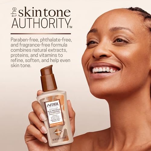 AMBI Even & Clear Facial Moisturizer SPF 30 – Daily Face Lotion for Uneven Skin Tone with Hyaluronic Acid, Vitamins C & E, Lightweight Sunscreen, No White Cast, For All Skin Types, 3.5 Fl Oz Avelisse