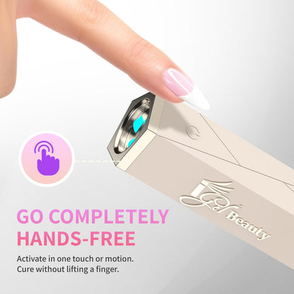 iGel Beauty PRO-X Mini LED Nail Lamp – Portable USB-C Rechargeable Flash Cure Light, Flexible Multi-Arm Design, Hands-Free Sensor, Cordless Nail Curing Lamp (Tan) Avelisse