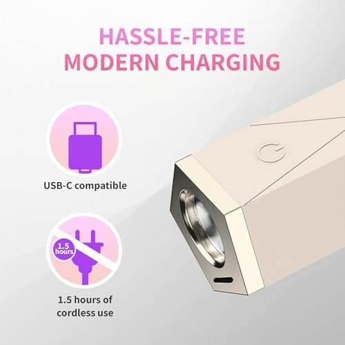 iGel Beauty PRO-X Mini LED Nail Lamp – Portable USB-C Rechargeable Flash Cure Light, Flexible Multi-Arm Design, Hands-Free Sensor, Cordless Nail Curing Lamp (Tan) Avelisse