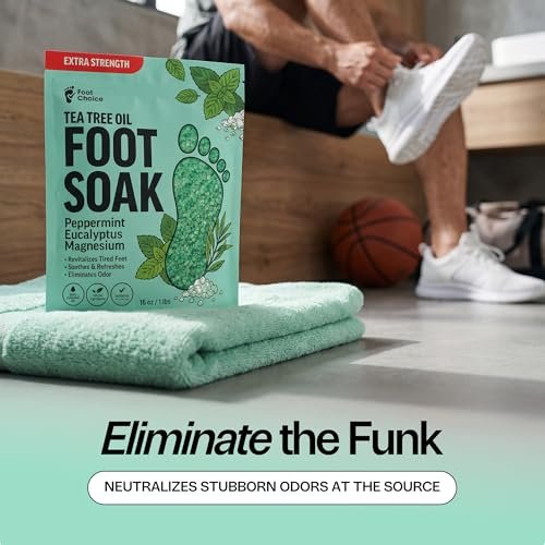 Foot Choice Tea Tree Oil Foot Soak with Epsom Salt - Toenail Repair, Odor Elimination & Callus Softening - Soothes Tired, Sore Feet & Itchy Skin - Made in USA, 16 oz - görsel 18