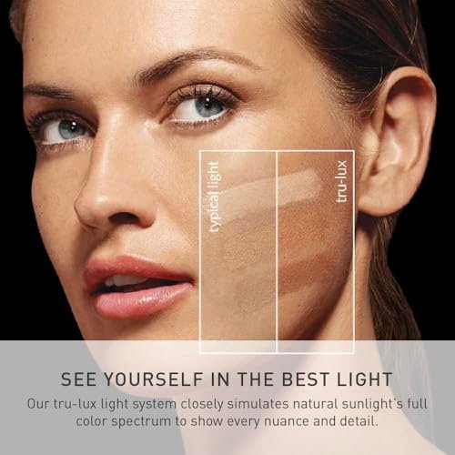 simplehuman Sensor Mirror Trio - 1X, 5X, 10X Magnification, Round Rechargeable Beauty Makeup Mirror with Tru-Lux Full-Spectrum Light, Brushed Stainless Steel Avelisse