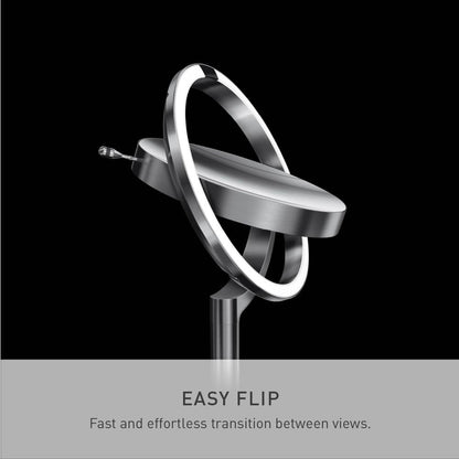 simplehuman Sensor Mirror Trio - 1X, 5X, 10X Magnification, Round Rechargeable Beauty Makeup Mirror with Tru-Lux Full-Spectrum Light, Brushed Stainless Steel Avelisse