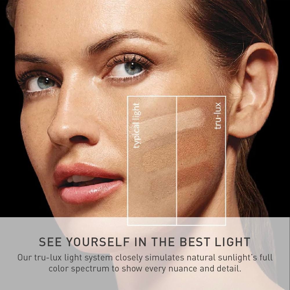 simplehuman Sensor Mirror Trio - 1X, 5X, 10X Magnification, Round Rechargeable Beauty Makeup Mirror with Tru-Lux Full-Spectrum Light, Brushed Stainless Steel Avelisse