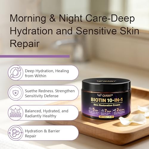 Kerarose QIAWI Biotin 10-in-1 Skin Care Cream for Face & Neck – 50g (1.05 Fl Oz) Avelisse