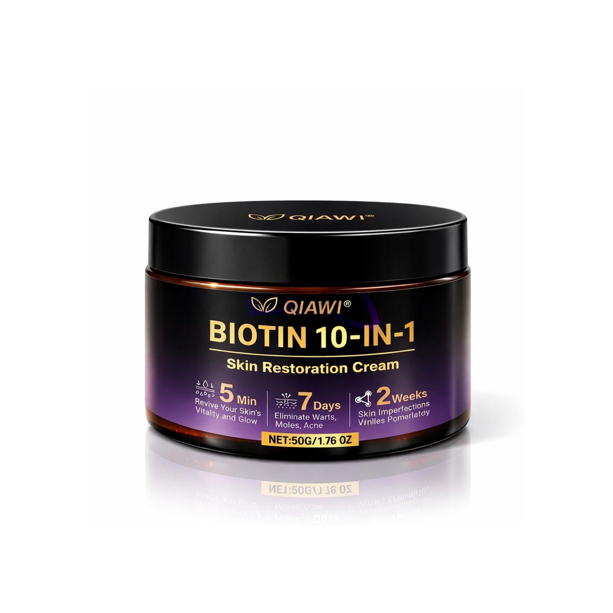 Kerarose QIAWI Biotin 10-in-1 Skin Care Cream for Face & Neck – 50g (1.05 Fl Oz) Avelisse