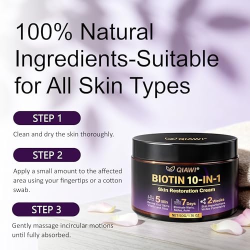 Kerarose QIAWI Biotin 10-in-1 Skin Care Cream for Face & Neck – 50g (1.05 Fl Oz) Avelisse