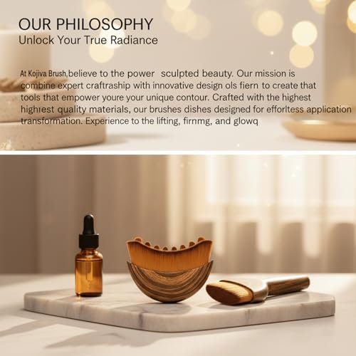 Kojiva Lymphatic Face Brush – Curved Contour Brush for Facial Drainage Massage, Reduce Puffiness & Double Chin, Improve Skin Glow - görsel 14
