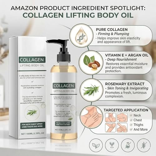 Collagen Lifting Body Oil After Shower – Skin Tightening & Firming Moisturizer Avelisse