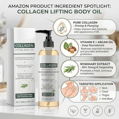 Collagen Lifting Body Oil After Shower – Skin Tightening & Firming Moisturizer Avelisse