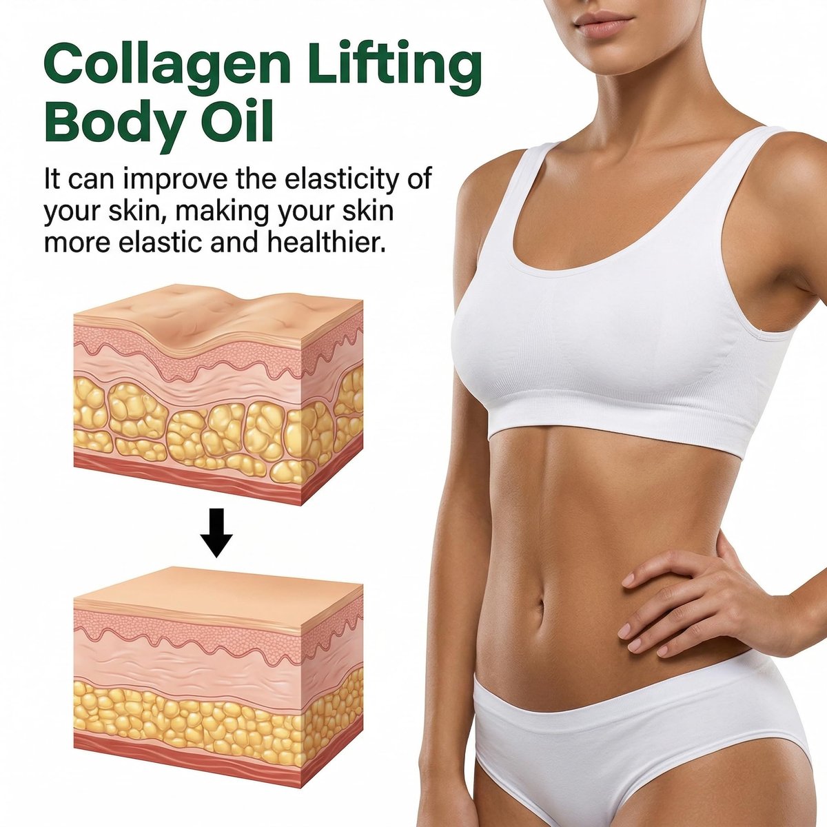 Collagen Lifting Body Oil After Shower – Skin Tightening & Firming Moisturizer Avelisse