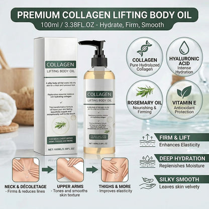 Collagen Lifting Body Oil After Shower – Skin Tightening & Firming Moisturizer Avelisse
