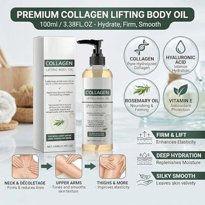 Collagen Lifting Body Oil After Shower – Skin Tightening & Firming Moisturizer Avelisse