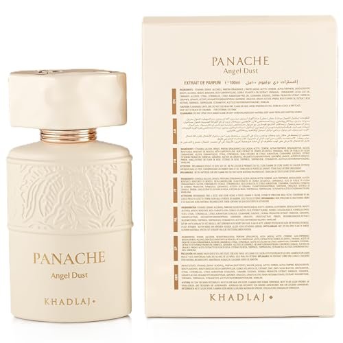 Khadlaj Panache Angel Dust – Sweet, Fruity, Creamy, Musky Extrait de Parfum – Long-Lasting Women's Fragrance, 3.4 oz / 100ml Avelisse