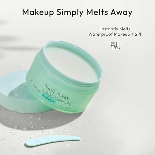BioSimply Makeup Cleansing Balm - Hydrating Makeup Remover with Hyaluronic Acid & Ceramide NP, Melts Waterproof Makeup & Sunscreen, for All Skin Types, 3.5 oz Avelisse