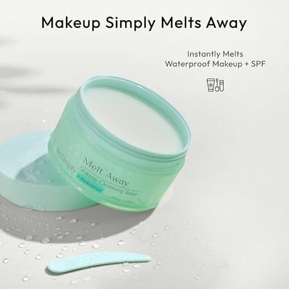 BioSimply Makeup Cleansing Balm - Hydrating Makeup Remover with Hyaluronic Acid & Ceramide NP, Melts Waterproof Makeup & Sunscreen, for All Skin Types, 3.5 oz Avelisse