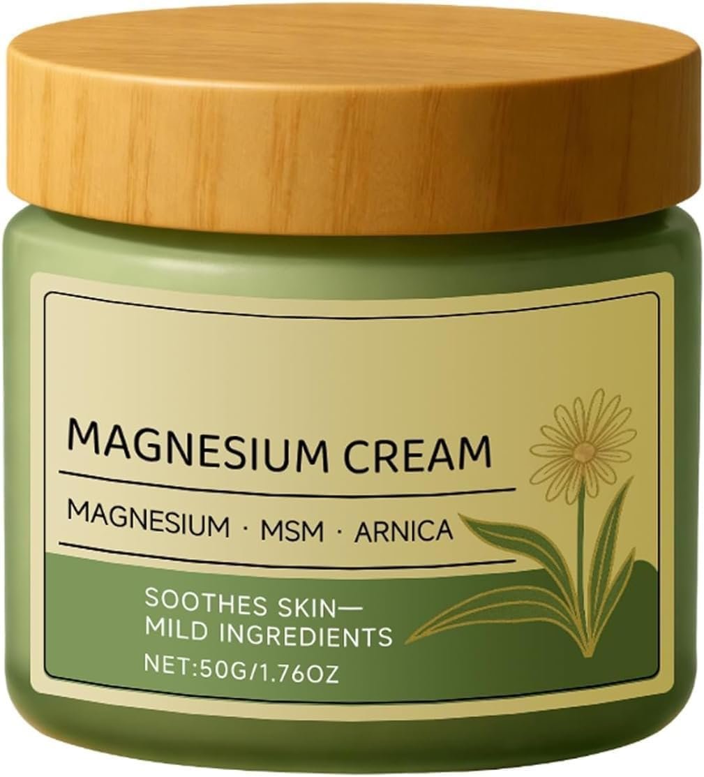 Total ReliefSun Soothing Magnesium Cream with MSM & Arnica – Nerve Relief & Daily Body Care, 50g/1.76oz Avelisse