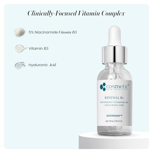 Renewal B3 Serum – 5% Niacinamide with Hyaluronic Acid & Vitamin B5 – Hydrating Face Serum for Dry & Dehydrated Skin – Improves Fine Lines, Uneven Tone & Enlarged Pores – 1 Fl Oz - görsel 8