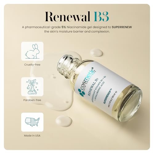 Renewal B3 Serum – 5% Niacinamide with Hyaluronic Acid & Vitamin B5 – Hydrating Face Serum for Dry & Dehydrated Skin – Improves Fine Lines, Uneven Tone & Enlarged Pores – 1 Fl Oz - görsel 4