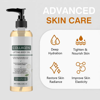 Krajiyya Collagen Magic Body Oil – Firming, Moisturizing & Anti-Aging Silk Body Oil for Women & Men, Lightweight Non-Greasy, 3.38 fl oz Avelisse