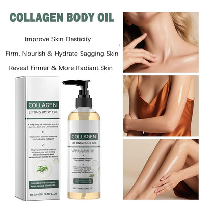 Krajiyya Collagen Magic Body Oil – Firming, Moisturizing & Anti-Aging Silk Body Oil for Women & Men, Lightweight Non-Greasy, 3.38 fl oz Avelisse