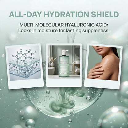 VITALIQ Hydrating Body Serum - Lightweight HA Moisturizer for Dry Skin & Crepey Arms, 13 Fl Oz Avelisse