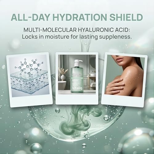 VITALIQ Hydrating Body Serum - Lightweight HA Moisturizer for Dry Skin & Crepey Arms, 13 Fl Oz Avelisse