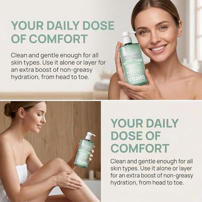 VITALIQ Hydrating Body Serum - Lightweight HA Moisturizer for Dry Skin & Crepey Arms, 13 Fl Oz Avelisse
