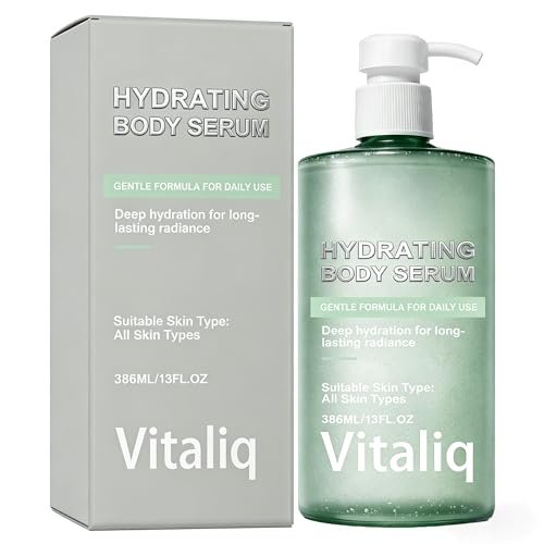 VITALIQ Hydrating Body Serum - Lightweight HA Moisturizer for Dry Skin & Crepey Arms, 13 Fl Oz Avelisse