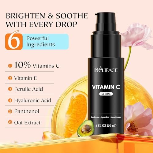 Vitamin C Serum for Face - CE Ferulic Acid Facial Serum for Dark Spots, Uneven Tone & Fine Lines – Paraben-Free – 30ml Brightening & Hydrating Serum - görsel 4