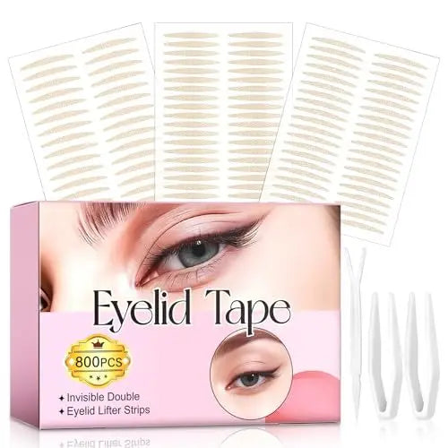 TMANI Double Eyelid Tape – Invisible, Waterproof Eyelid Strips for Hooded Eyes, Natural Look All Day (500 Strips) Avelisse