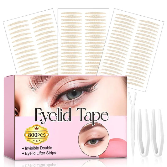 TMANI Double Eyelid Tape – Invisible, Waterproof Eyelid Strips for Hooded Eyes, Natural Look All Day (500 Strips) Avelisse