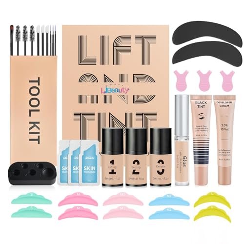 Libeauty Lash Lift Kit and Black Color Kit – Brow Lamination Kit for Beginners, Natural Black, Safe & Effective for Voluminous Thicker Eyelashes or Eyebrows Avelisse