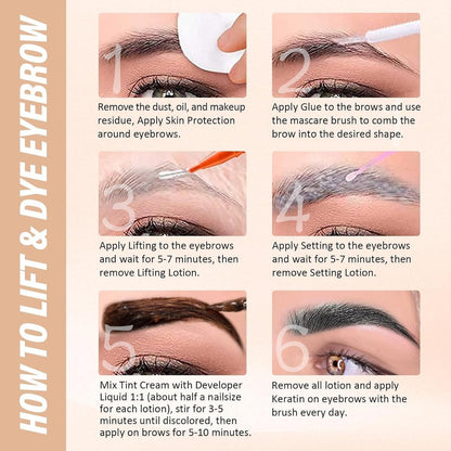 Libeauty Lash Lift Kit and Black Color Kit – Brow Lamination Kit for Beginners, Natural Black, Safe & Effective for Voluminous Thicker Eyelashes or Eyebrows Avelisse