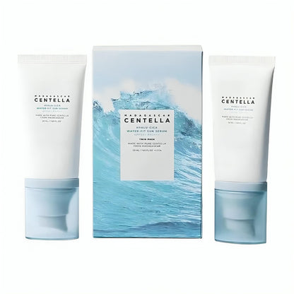 Centella Hyalu-Cica Water-Fit Sun Serum SPF 50 - Korean Sunscreen with Hyaluronic Acid, No White Cast, 50ml (2 Pack) Avelisse
