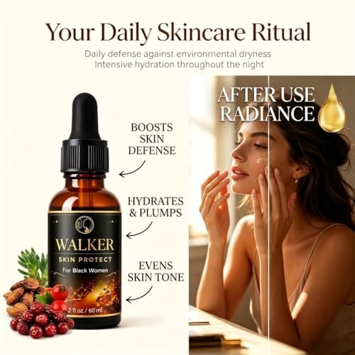 Walker Skin Protect Serum for Black Women - Natural Firming Face Serum, Dark Circle & Uneven Tone Corrector, Lightweight Vitality Oil - görsel 8