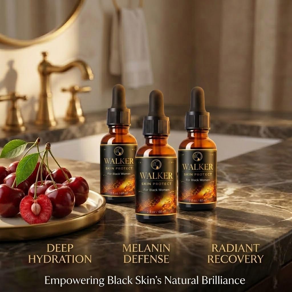 Walker Skin Protect Serum for Black Women - Natural Firming Face Serum, Dark Circle & Uneven Tone Corrector, Lightweight Vitality Oil - görsel 15