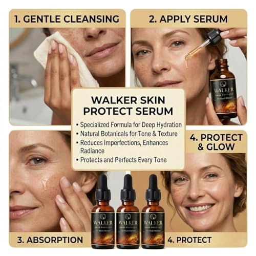 Walker Skin Protect Serum for Black Women - Natural Firming Face Serum, Dark Circle & Uneven Tone Corrector, Lightweight Vitality Oil - görsel 12