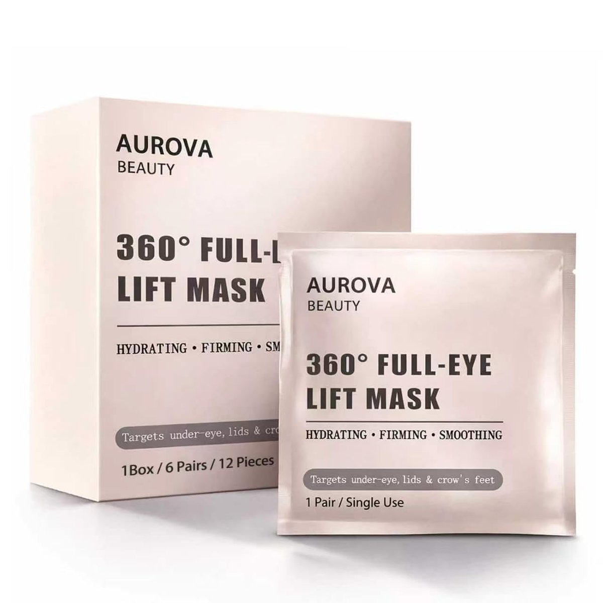 IaramI Aurova Beauty Eye Mask with Bio-Collagen Peptide Complex & Vitamin C – 12 Pieces - görsel 1