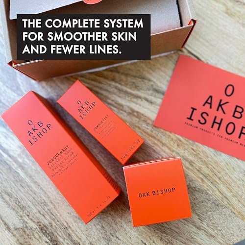 Oak Bishop Men’s Anti Aging Skincare Set – 3 Step Routine with Volcanic Face Scrub, Peptide Serum & Face Moisturizer for Smooth, Hydrated Skin – Made in USA - görsel 14
