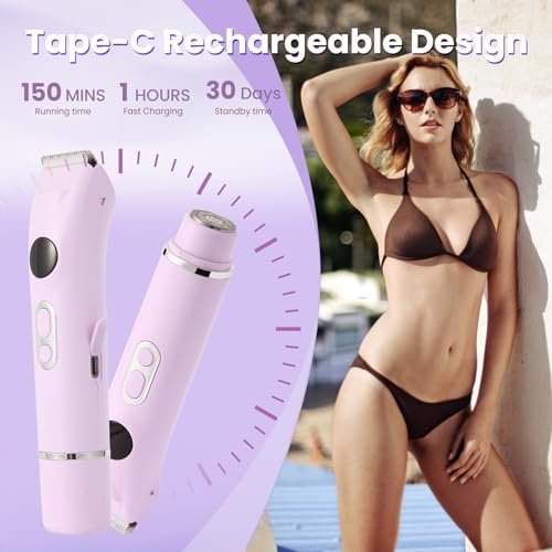Bikini Trimmer for Women – 4-in-1 Electric Shaver with LED Light, Wet & Dry Use, 90 Mins Runtime for Face, Body & Intimate Areas - görsel 10