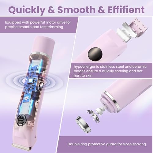 Bikini Trimmer for Women – 4-in-1 Electric Shaver with LED Light, Wet & Dry Use, 90 Mins Runtime for Face, Body & Intimate Areas - görsel 6