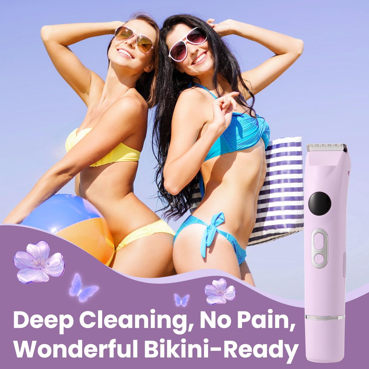 Bikini Trimmer for Women – 4-in-1 Electric Shaver with LED Light, Wet & Dry Use, 90 Mins Runtime for Face, Body & Intimate Areas - görsel 11