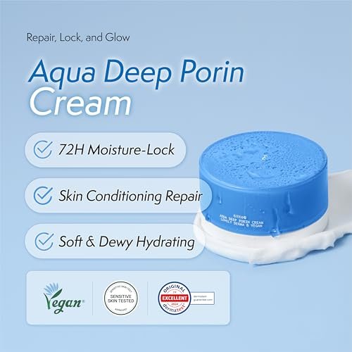 titto Aqua Deep Porin Cream – Hydrating Face Moisturizer with Hyaluronic Acid, Ceramide & Panthenol for Glowing Skin & Barrier Repair, 1.69 fl oz - görsel 4
