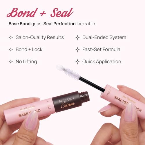 Full Out Glam Icon Lash Clusters DIY Eyelash Extension Kit – Wispy Natural Individual Lashes with Glue, Long-Lasting Cluster Lashes, 8-14mm False Eyelashes Set (50 Pair, Black) - görsel 14